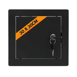 drzwiczki-rewizyjne-metalowe-czarne-na-zamek-rewizja-klapa-30x30cm