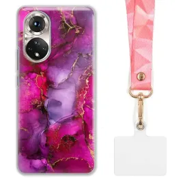 etui-do-huawei-honor-50-funkcjonalne-szeroka-rozowa-smycz-marmurki-marble