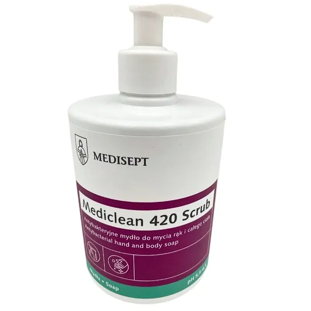 Medisept mydło w płynie do rąk antybakteryjne 500ml Mediclean 420 Scrub