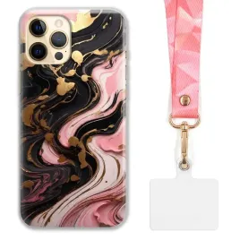 etui-do-iphone-12-pro-max-funkcjonalne-szeroka-rozowa-smycz-marmurki-marble