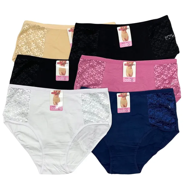 6X Majtki damskie bawełniane 5XL figi koronkowe HANA STORE