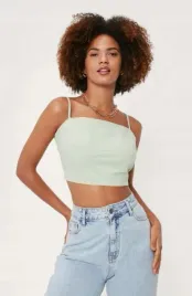 nasty-gal-top-damski-zielony-wiazany-basic-32-yfk