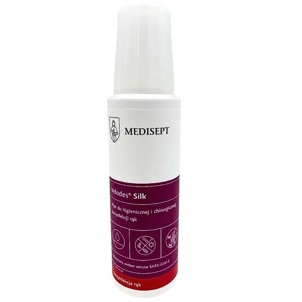 Velodes Silk 250 ml płyn do dezynfekcji rąk i dłoni z alkoholem Medisept