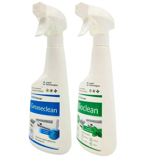 Bioclean i Greasclean płyn do dezynfekcji i czyszczenia klimatyzacji 500 ml