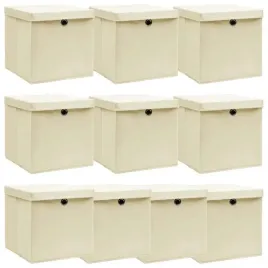 pudla-z-pokrywami-10-szt-kremowe-32x32x32-cm-tkanina-lumarko