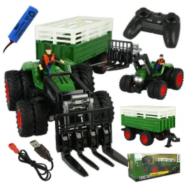 traktor-zdalnie-sterowany-ruchomy-widlak-do-siana-oswietlenie-przyczepa