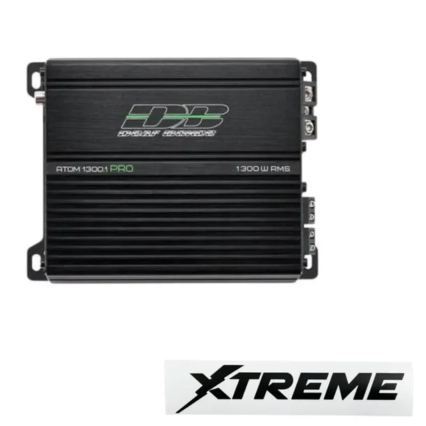 Deaf Bonce Atom 1300 PRO wzmacniacz Monoblok do subwoofera + wlepki XTREME