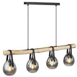 lampa-sufitowa-wiszaca-4-punktowa-przyciemniane-szklo-drewno-e27