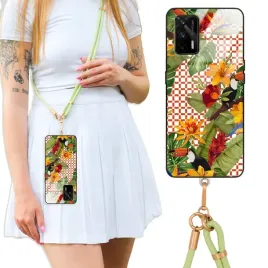 etui-do-realme-gt-case-crossglam-z-polyskiem-oliwkowe-boho-or-botaniczne-wz