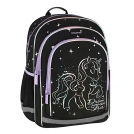 starpak-plecak-szkolny-tornister-unicorn-holo-czarny-jednorozec