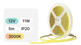5mb-tasma-led-12v-cob-11w-480led-ip20-3000k-95lm-w-ragreater90