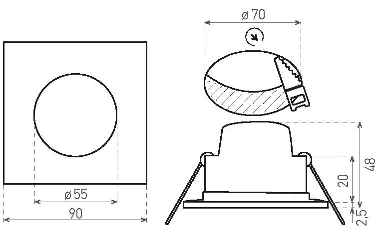 oprawa-led-do-zabudowy-p-t-lazienkowa-ip65-led-5w-nw-350lm-4000k-stan-nowy