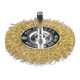 szczotka-druciana-tarczowa-80mm-drut-karbowany-mosiadzowany-trzpien-6mm
