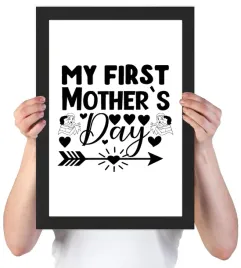 my-first-mother-s-day-plakat-pierwszy-dzien-mamy-w-ramce-a4-dzien-matki