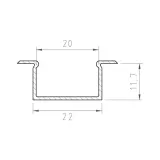 profil-led-alu-szeroki-bialy-2m-stan-nowy