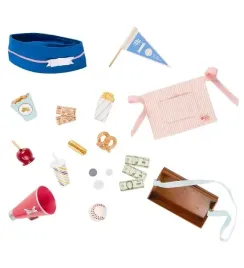 our-generation-zestaw-akcesoriow-out-to-the-ballgame-dla-lalki-46-cm