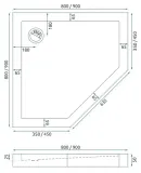 brodzik-diamond-white-90x90x5cm-stan-opakowania-oryginalne