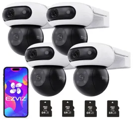 4-kamery-ezviz-2k-c90-dual-mikrofon-glosnik-autotracking-karta-64gb