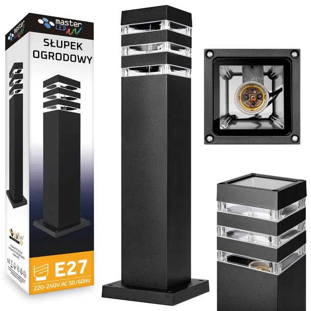 Lampa LED Ogrodowa stojąca słupek 50cm zewnętrzna E27 LED