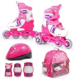 zestaw-combo-pink-led-2w1-wrotko-rolki-regulowane-kask-ochraniacze-t