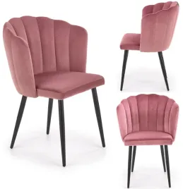 krzeslo-tapicerowane-welurowe-muszelka-rozowe-czarne-k386-loft-glamour