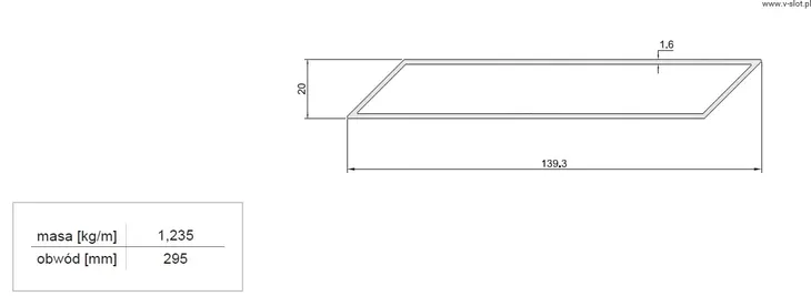profil-ogrodzeniowy-romb-140x20-przeslo-plot-80cm-wysokosc-0-14-m