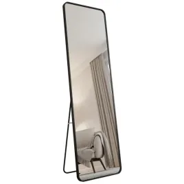 lustro-stojace-prostokatne-czarna-aluminiowa-rama-170x50
