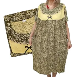 bawelna-koszula-nocna-panterka-krotki-rekaw-luzna-pizama-50-52-5xl-6xl