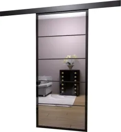 drzwi-szklane-przesuwne-system-loft-czarny-lustro