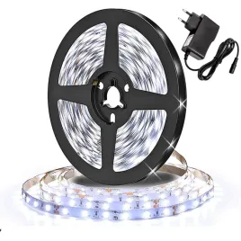 led-tasma-12v-5m-biala-zimna-zestaw-pilot-230v-wodoodporna-diod-linia-zimny
