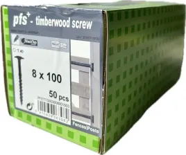 pfs-wkrety-do-drewna-talerzowe-czarne-8x100-plus-bit-50szt