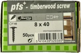 pfs-wkrety-do-drewna-talerzowe-czarne-8x40-plus-bit-50szt