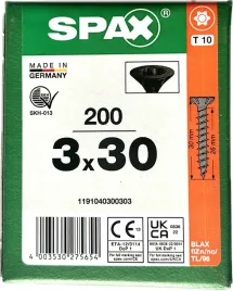 spax-wkrety-do-drewna-czarny-cynkowane-tx10-3x30mm-stozkowe-200-szt