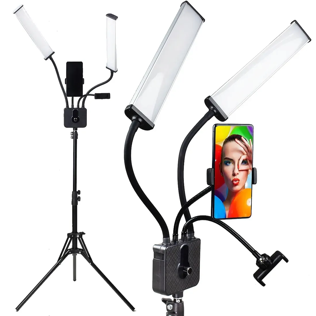lampa-led-2-modulowa-ze-statywem-stan-nowy
