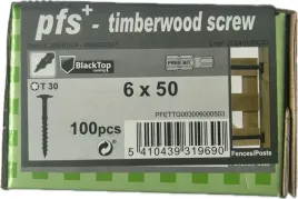 pfs-wkrety-do-drewna-talerzowe-czarne-6x50-plus-bit-100szt