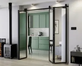 drzwi-przesuwne-harmonijkowe-podwojne-aluminium-loft-lustro-2x97-cm