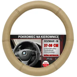 nakladka-na-kierownice-skorzana-pokrowiec-bezowy-skora-6-kawalkow-37-38-cm