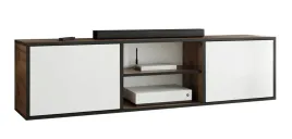 szafka-rtv-coso-3-dab-craft-zloty-bialy-z-polka-pod-telewizor-otwarta
