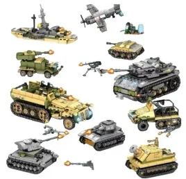 klocki-zestaw-8-pojazdow-wojskowych-czolg-pancernik-samolot-lotniskowiec
