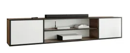 szafka-rtv-coso-4-dab-craft-zloty-bialy-z-polka-pod-telewizor-otwarta