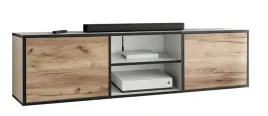 szafka-rtv-coso-3-dab-craft-zloty-bialy-z-polka-pod-telewizor-otwarta