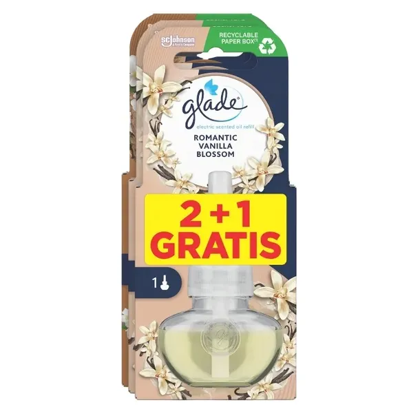 WKŁAD DO ODŚWIEŻACZA ELEKTRYCZNEGO GLADE ZAPAS 2+1 WANILIA DRZEWO SANDAŁOWE