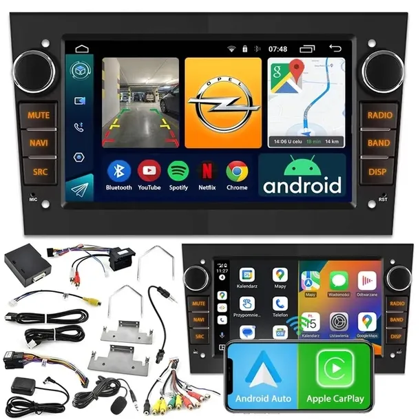 RADIO NAWIGACJA NCS RS-407B ANDROID OPEL CORSA D 2006-2014 BLUETOOTH 2DIN