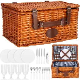 kosz-piknikowy-termiczny-wiklinowy-wyposazenie-sztucce-talerze-koszyk