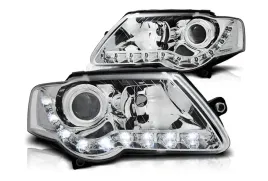 lampy-przednie-reflektory-vw-passat-b6-2005-2010-chrome-swiatla-dzienne-led