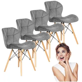 krzesla-do-salonu-tapicerowane-welurowe-4-sztuki-drewniane-nogi