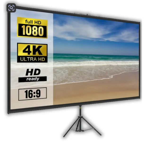 EKRAN DO PROJEKOTRA PROJEKCYJNY DO RZUTNIKA 100 CALI 16:9+STATYW+TORBA HD