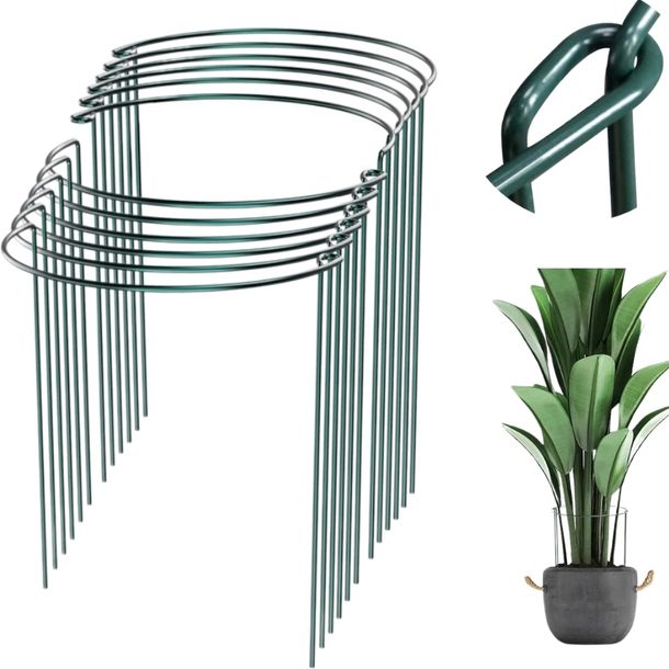 8 szt Podpórki do roślin kwiatów metalowe podpora do roślin MOCNE 60cm DUŻE