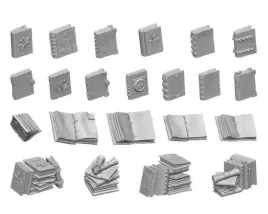 3d-printed-set-resin-books-ksiegi-22-szt