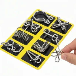 metalowe-puzzle-lamiglowki-zestaw-zagadka-logiczna-ukladanka-z-drutu-8-zolt